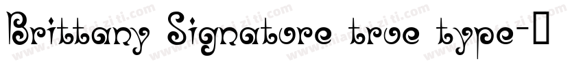 Brittany Signature true type字体转换